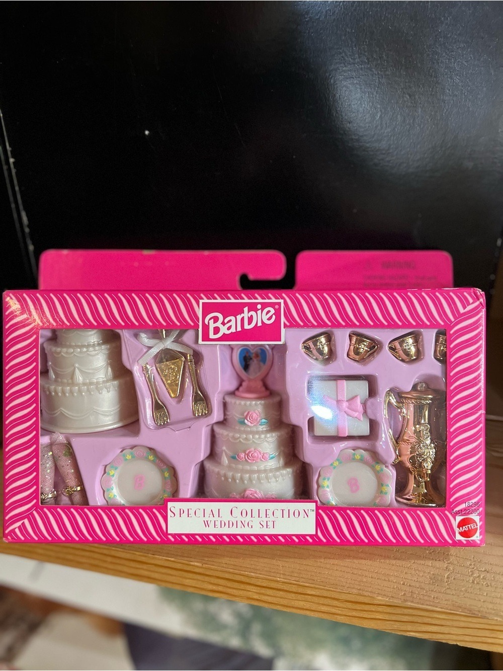 Barbie Pink and Gold Wedding Party Cake Topper Set